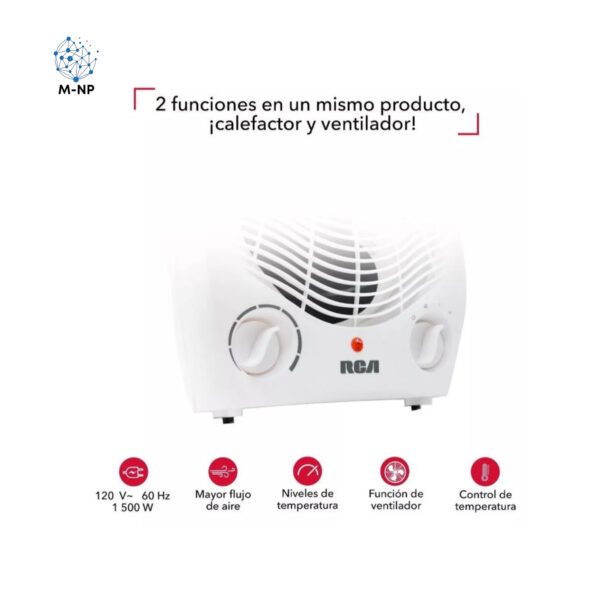 Rca calefactor con ventilador Rc-a01 color blanco "Envío GRATIS en el 90% de México."