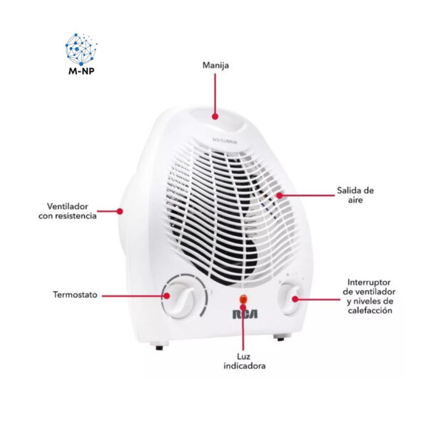 Rca calefactor con ventilador Rc-a01 color blanco "Envío GRATIS en el 90% de México."