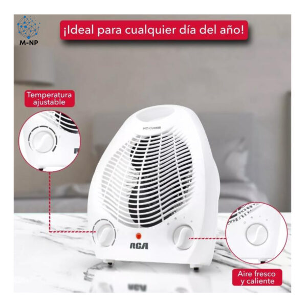 Rca calefactor con ventilador Rc-a01 color blanco "Envío GRATIS en el 90% de México."
