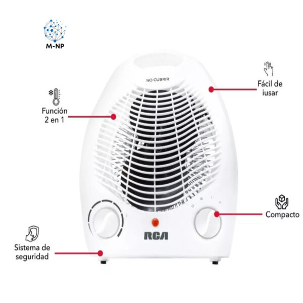 Rca calefactor con ventilador Rc-a01 color blanco "Envío GRATIS en el 90% de México."