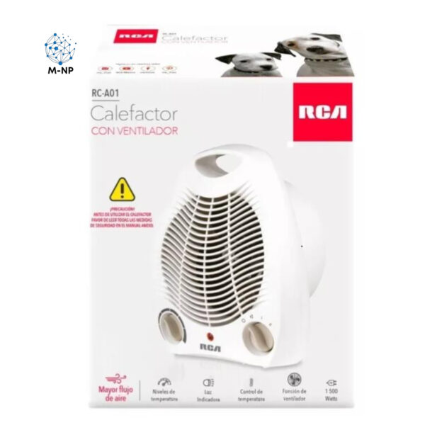 Rca calefactor con ventilador Rc-a01 color blanco "Envío GRATIS en el 90% de México."