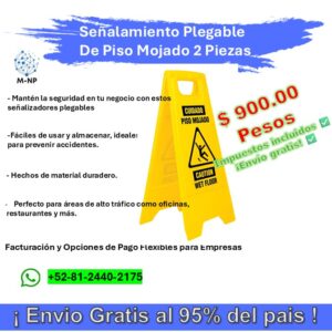 Señalamiento Plegable De Piso Mojado 2 Piezas ¡Envío GRATIS y entregas en menos de 6 días!
