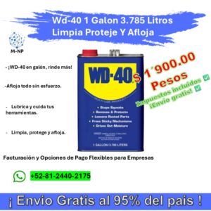 Wd-40 1 Galon 3.785 Litros Limpia Proteje Y Afloja ¡Envío GRATIS y entregas en menos de 6 días!