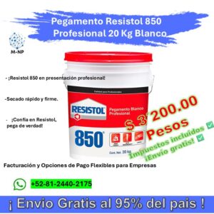 Pegamento Resistol 850 Profesional 20 Kg Blanco ¡Envío GRATIS y entregas en menos de 6 días!