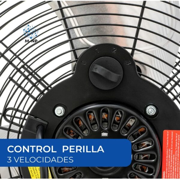 Ventilador Industrial De Piso Y Pared Narvik De 20 Pulgadas, Potente, Aspas Metálicas, 3 Velocidades
