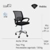 Silla Ejecutiva Stay Elit Oficina Ergonómica Escritorio Negro tapizado de malla transpirable