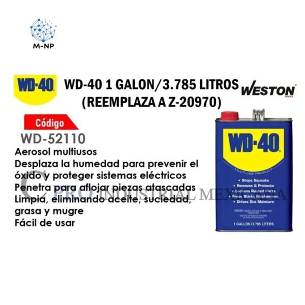 Wd-40 1 Galon 3.785 Litros Limpia Proteje Y Afloja ¡Envío GRATIS y entregas en menos de 6 días!