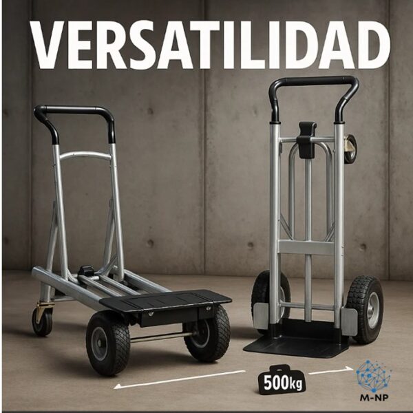 Diablo Plegable Carrito Carro Carga Pesada Diablito Conver Plateado  ¡Envío GRATIS y entregas en menos de 6 días!