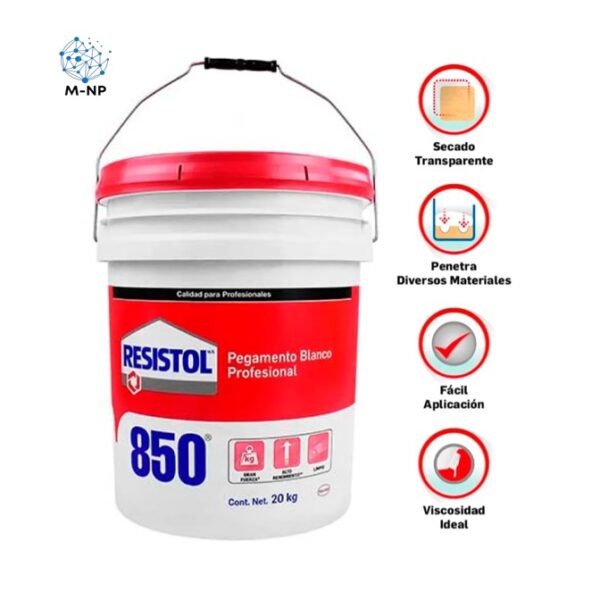 Slide4 Pegamento Resistol 850 Profesional 20 Kg Blanco ¡Envío GRATIS y entregas en menos de 6 días!