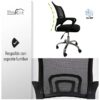 Silla Ejecutiva Stay Elit Oficina Ergonómica Escritorio Negro tapizado de malla transpirable