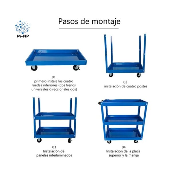 Slide6 Carro 3palets Herramienta Con Placa Trasera,cajas De Piezas ¡Envío GRATIS y entregas en menos de 6 días!