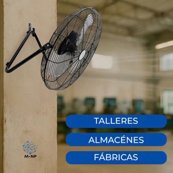 Ventilador Industrial De Piso Y Pared Narvik De 20 Pulgadas, Potente, Aspas Metálicas, 3 Velocidades