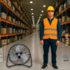 Ventilador Industrial De Piso Y Pared Narvik De 20 Pulgadas, Potente, Aspas Metálicas, 3 Velocidades