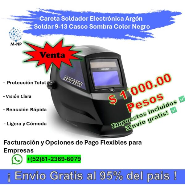 nuevo 2.0 Careta Soldador Electrónica Argón Soldar 9-13 Casco Sombra Color Negro ¡Envío GRATIS y entregas en menos de 6 días!