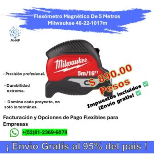 Flexómetro Magnético De 5 Metros Milwaukee 48-22-1017m