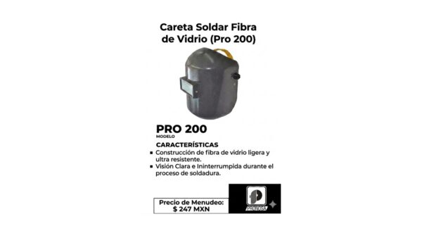 PR200 M-NP | Careta de Protección Profesional Pro 200 - Máximo Aislamiento Térmico y Seguridad Industrial